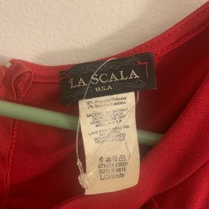 A red long prom dress